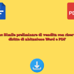 Fac Simile preliminare di vendita con riserva diritto di abitazione Word e PDF