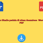 Fac Simile perizia di stima donazione​ Word e PDF