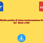 Fac Simile perizia di stima trasformazione Sas in Srl Word e PDF