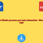 Fac Simile procura per asta telematica​ Word e PDF