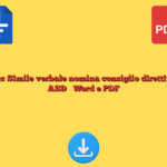 Fac Simile verbale nomina consiglio direttivo ASD​​ Word e PDF