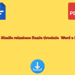 Fac Simile relazione finale tirocinio Word e PDF