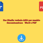 Fac Simile verbale ASD per cambio denominazione​​ Word e PDF