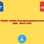 Fac Simile verbale di programmazione annuale ASD​​ Word e PDF