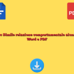 Fac Simile relazione comportamentale alunno Word e PDF