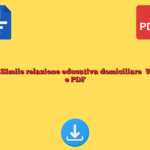 Fac Simile relazione educativa domiciliare​ Word e PDF