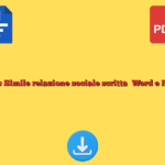 Fac Simile relazione sociale scritta​ Word e PDF