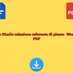 Fac Simile relazione referente di plesso Word e PDF