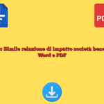 Fac Simile relazione di impatto società benefit Word e PDF