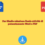 Fac Simile relazione finale attività di potenziamento Word e PDF