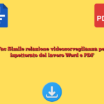 Fac Simile relazione videosorveglianza per ispettorato del lavoro Word e PDF
