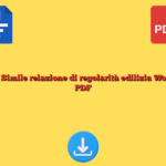 Fac Simile relazione di regolarità edilizia Word e PDF