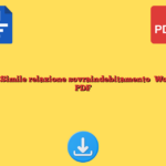 Fac Simile relazione sovraindebitamento Word e PDF