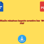 Fac Simile relazione impatto acustico bar​ Word e PDF