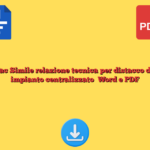 Fac Simile relazione tecnica per distacco da impianto centralizzato​ Word e PDF