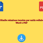 Fac Simile relazione tecnica per unità collabente Word e PDF
